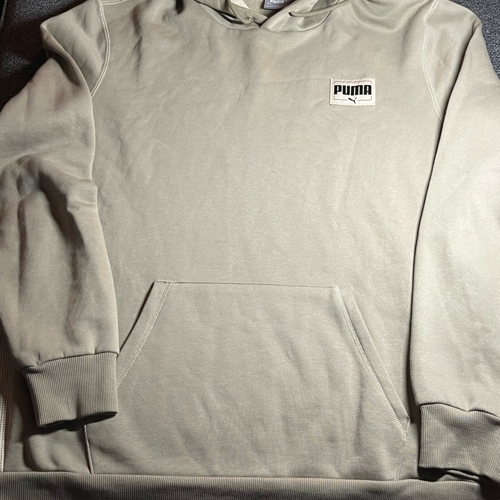 Puma Men's Light Tan Hoodie size XL